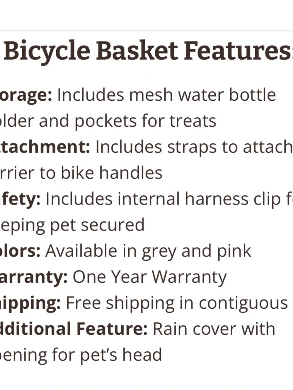 Snoozer Gray Quilted Bike Pet Carrier - Comfortable Dog Basket